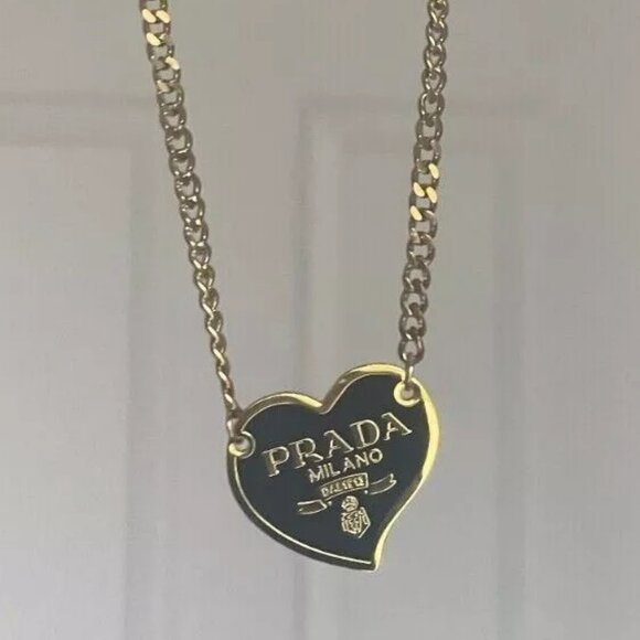 PRADA Charm Necklace from Repurposed Upcycled Auth Prada Keychain - Picture 3 of 5